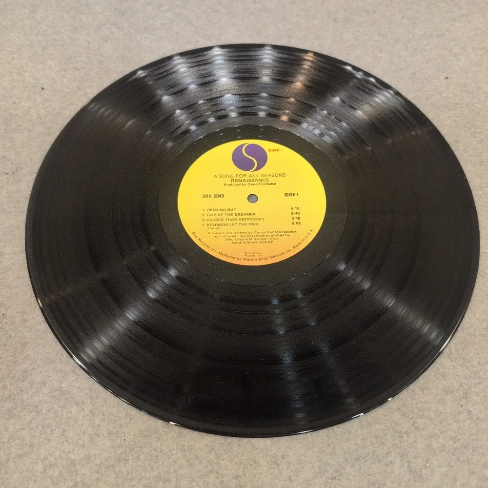 Renaissance A Song For All Seasons Vinyl LP 1978 Sire SRK 6049 Promotional Copy - Picture 3 of 4